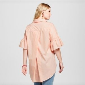 Peach Colored Button Down Ava & Viv